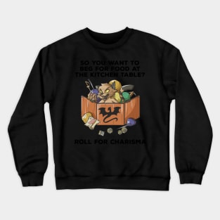 RPG Pen and Paper PnP Cat Roleplaying Cats Meme DM Feline Crewneck Sweatshirt